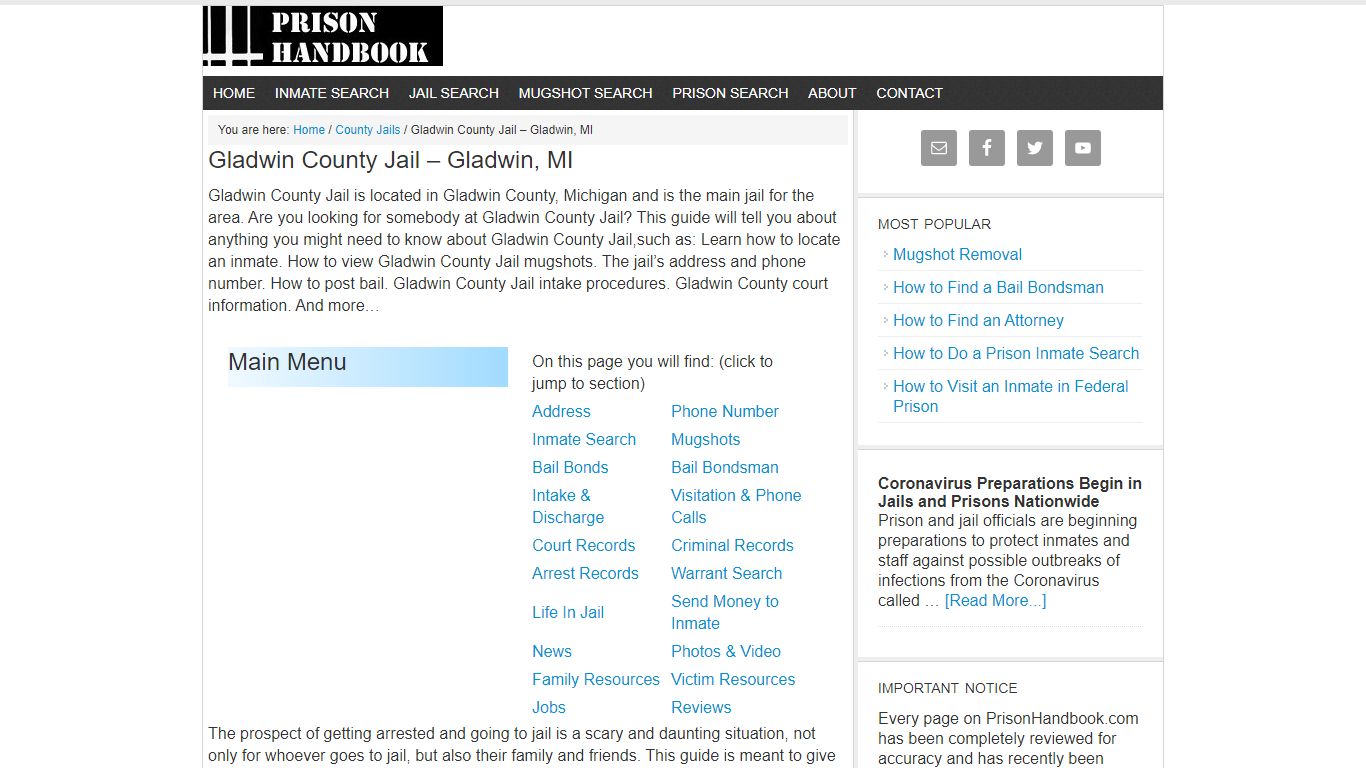 Gladwin County Jail – Gladwin, MI